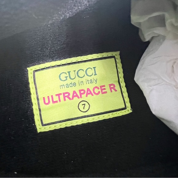 Gucci Men's Ultrapace R "Neon Yellow” GG Logo Sneakers - Picture 11 of 13